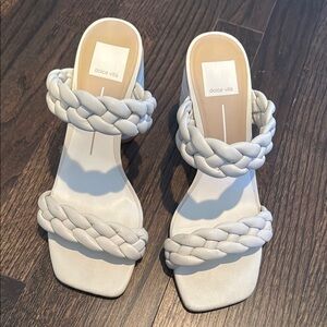 Dolce Vita Women's White Braided Sandals
